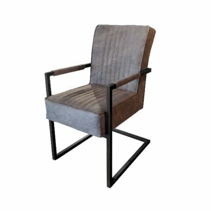Freischwinger stuhl david - mit lehne- farbe grau