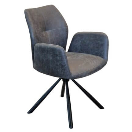 Drehstuhl chris schalenstuhl dark grey (lederoptik) (2)