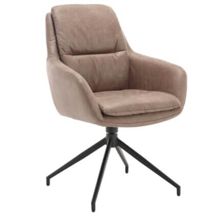 Drehstuhl dave schalenstuhl lederoptik elephant seitenansicht