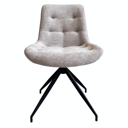 Drehstuhl ella schalenstuhl webstoff warm grey front - td