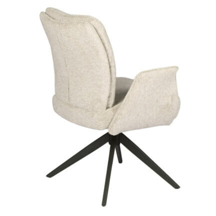 Drehstuhl lars webstoff abnehmbare lehnen, champagne, schrägrückansicht