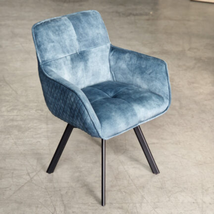 Drehstuhl peter samtbezug aquamarine 2
