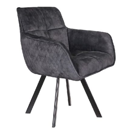 Gut gepolsterter drehstuhl in 180° drehbar, farbe anthracite