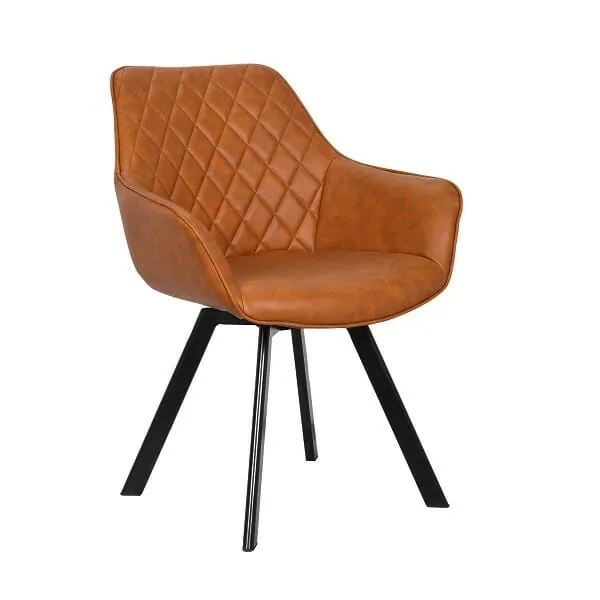 Stuhl ringo mit drehfunktion - farbe cognac