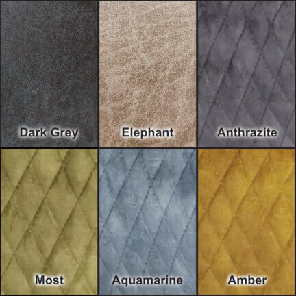 Farbmuster stuhl lars, dallas fabric und macau fabric