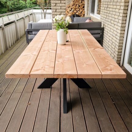 Gartentischplatte douglasie 5 bohlen 40 mm vollmassiv 180-300 cm startbild