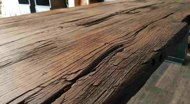 Patina detail einer altholzplatte