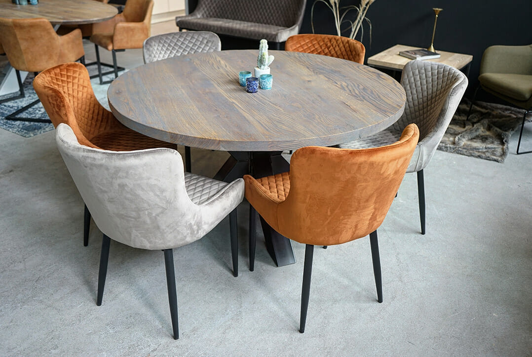 vidaXL Tischplatte Rund MDF Holz Platte Scheibe für Esstisch Beige 8 Auswahl NEU 