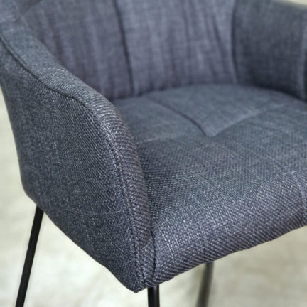 Schalenstuhl arne l webstoff dark grey detail