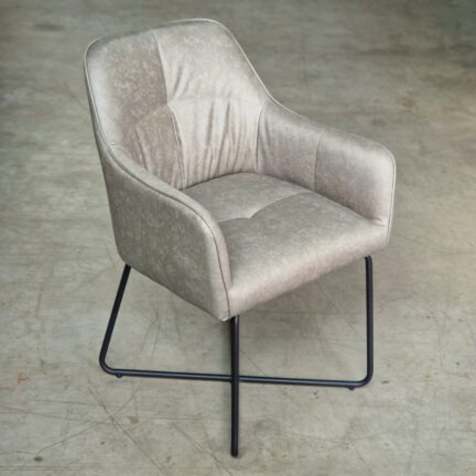 Schalenstuhl arne lederoptik grey