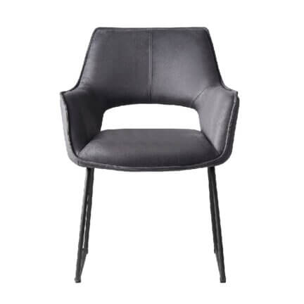 Schalenstuhl mike in anthrazit mit schwarzem metallgestell