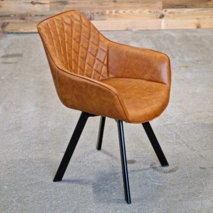 Stuhl ringo mit drehfunktion - farbe cognac