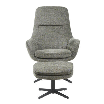 Sessel lilli + hocker, 360 ° drehbar, mit wippfunktion, beetle frontansicht
