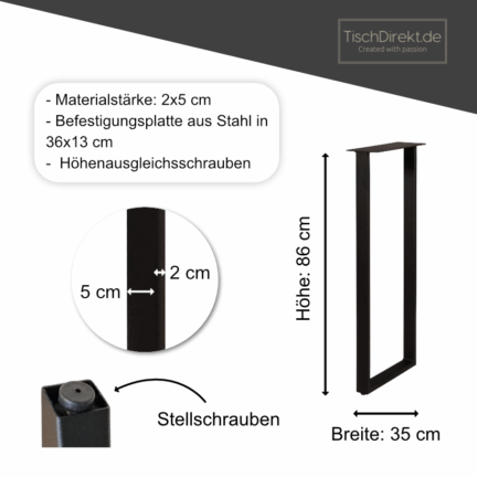Sideboardgestell u stahl schwarz maße td