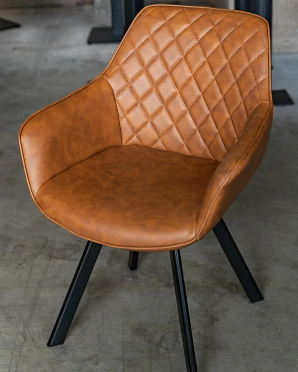 Stuhl ringo mit drehfunktion - farbe cognac