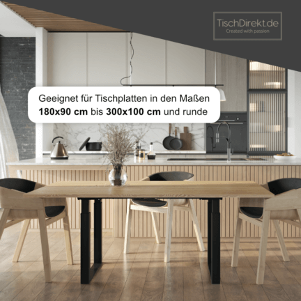 Tischgestell conference adjust plattengröße 180-300 cm