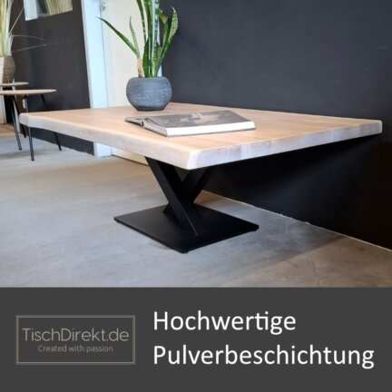 Tischgestell couch center x stahl pulverbeschichtung td