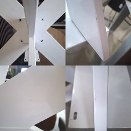 Tischgestell ultra light spider weiß kratzer