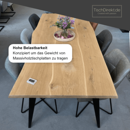 Tischgestelle light quattro schwarz stahl belastbarkeit