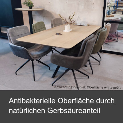 Tischplatte chalet a eiche geschliffen abgerundete schweizer kante