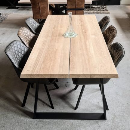 Tischplatte chalet d geschliffen kante trapez dual
