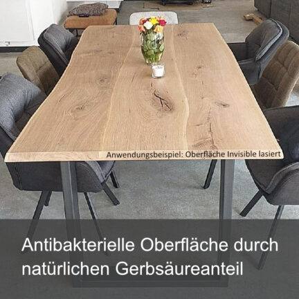 Tischplatte chalet e eiche 3 bohlen geschliffen baumkante