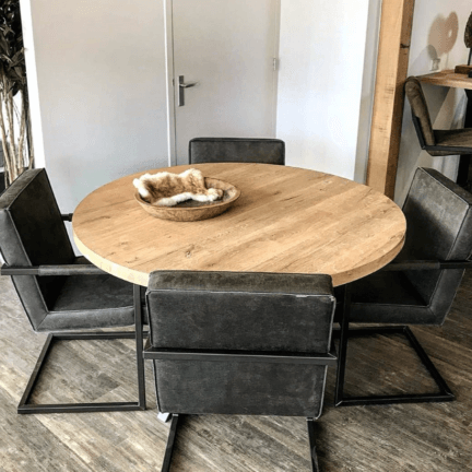 Tischplatte chalet g 30 mm eiche rund geschliffen gerade kante td