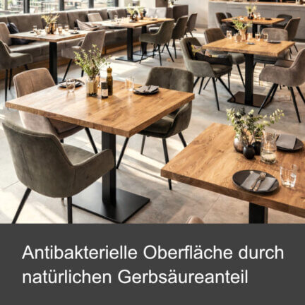 Mehrere holztische in restaurant mit modernen stühlen