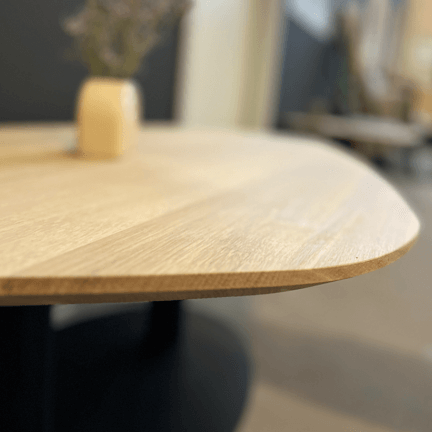 Tischplatte chalet k kieselform, 30 mm eiche schweizer kante anwendungsbeispiel kante td - 2