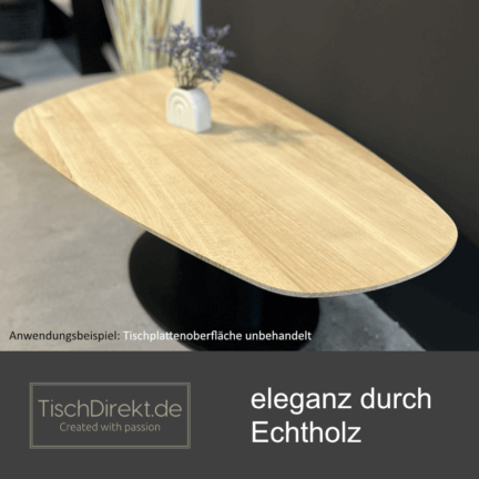 Tischplatte chalet k kieselform, 30 mm eiche schweizer kante kleinformat ausstrahlung