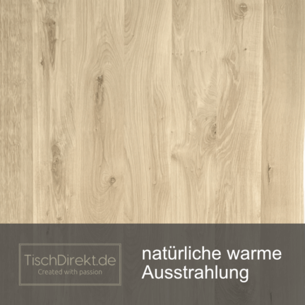 Tischplatte chalet k kieselform, 30 mm eiche schweizer kante, wirkung td