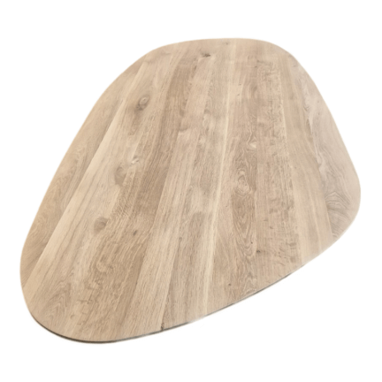 Tischplatte chalet k kieselform, 30 mm eiche schweizer kante ausgeschnitten td