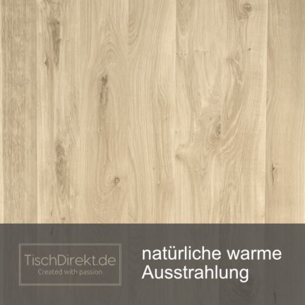 Tischplatte chalet r runde kanten und ecken, geschliffen 40 mm eiche, ausstrahlung td