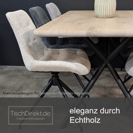 Tischplatte chalet r runde kanten und ecken, geschliffen 40 mm eiche eleganztd