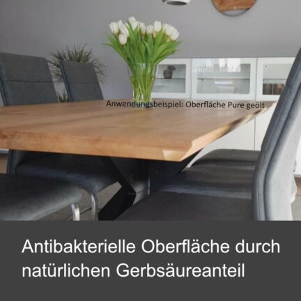 Tischplatte chalet s, geschliffen schweizer kante aufgedoppelt