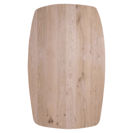 Tischplatte chalet u leicht oval, 30 mm eiche, geschliffen, schweizer kante td - 2