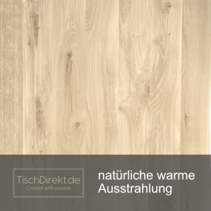 Tischplatte chalet u leicht oval, 30 mm eiche, geschliffen, schweizer kante, wirkung td - 2