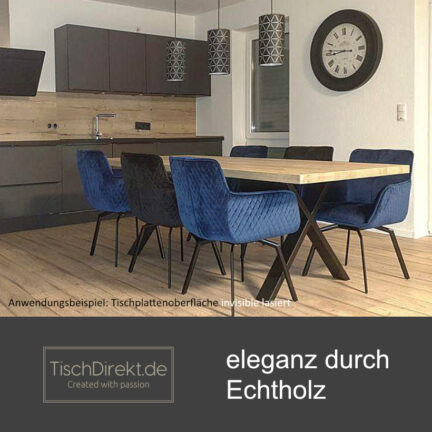 Tischplatte eiche chalet g gerade kante geschliffen