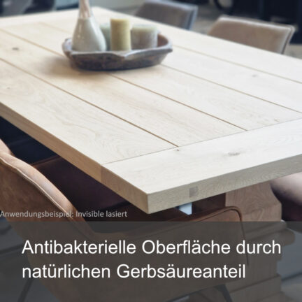 Die antibakterielle oberfläche der eiche macht unsere tischplatte loft k zur optimalen wahl für ihren esstisch