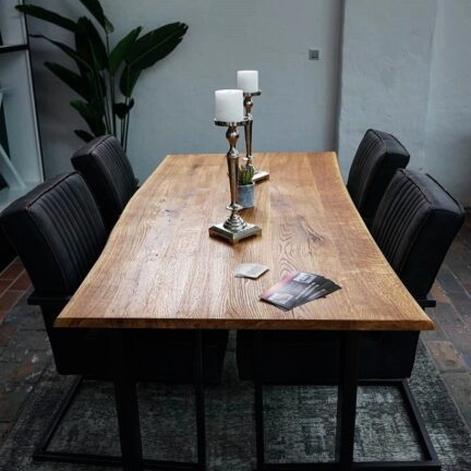 Tischplatte loft b 30 mm gebürstet baumkante