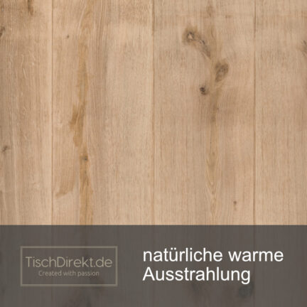 Tischplatte loft b mit fase gebürstet baumkante
