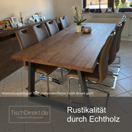 Tischplatte loft b mit fase gebürstet baumkante