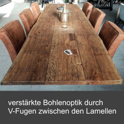 Tischplatte loft e eiche massiv baumkante