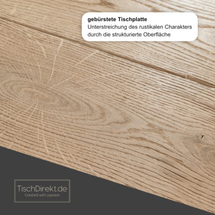 Tischplatte loft e eiche massiv baumkante