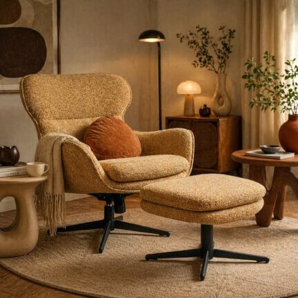 Esstische aus Massivholz 2 Design der 60er jahre umgesetzt mit moderner loungeecke